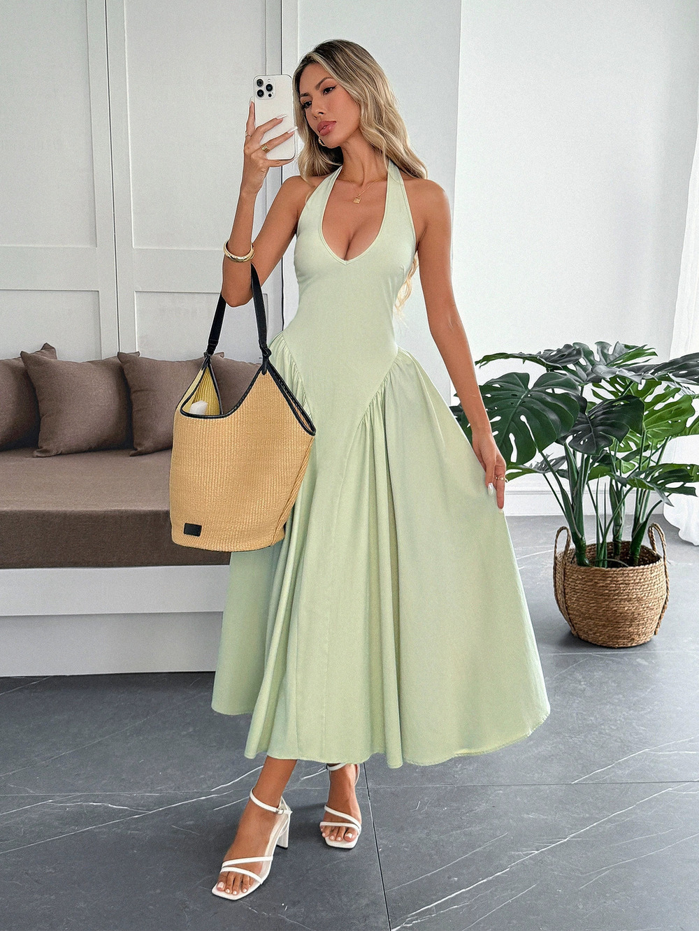Zara Halter Neck Maxi Summer Dress